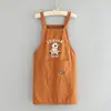 Delantal de cocina de dibujos animados estilo coreano para uso doméstico, a prueba de aceite y resistente a las manchas, con impresión de logotipo, adecuado para trabajo en restaurante, unisex