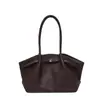 A bolsa balde fresca popular deste ano para mulheres, novo estilo Outono 2026, bolsa de ombro única plissada de cor sólida, bolsa de axila para o dia a dia