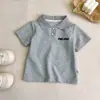Camisas Polo Personalizadas para Crianças, Novas Blusas de Manga Curta de Verão para Meninos e Meninas, Roupas Infantis Simples Bordadas com Gola, Camisetas de Bebê