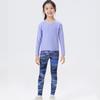 Traje deportivo para niños 2023, ropa de yoga y fitness para niñas, pantalones ajustados de secado rápido con parte superior y base de tiburón, otoño