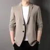 Traje de verano fino con protección solar para hombre, chaqueta vaquera ultrafina de una pieza, informal, de seda helada, para primavera y verano, 2024