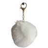 Colgante de bola de pelo sintético de conejo rex de imitación de 8 cm, llavero, accesorios para bolso de joyería DIY, colgante de bola de lana al por mayor