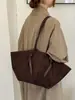 Outono Inverno 2026 Moda Retrô Europeia Americana Bolsa Tote Simples Casual Portátil Grande Capacidade Bolsa de Ombro Único