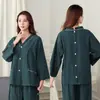 Ropa de Moxibustión de Manga Larga Delantera y Trasera de Algodón, Ropa de Belleza, Ropa para Baño de Vapor, Ropa de Manga Larga con Espalda Abierta para Masaje de Pies, Ropa de Manga Larga para Fisioterapia