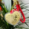 Llavero de Oro Puro 999, Pulsera de Hongo Atrae Fortuna, Colgante para Teléfono, Colgante para Bolso, Personalización al por Mayor