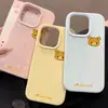 Capa de Celular Rilakkuma de Bolinhas Adequada para Apple 17Promax Iphone16 Nicho 14 Camada Dupla 13 Capa Rígida 12