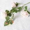 Rosa artificial 3 cabeças pequena rosa de flanela Dia dos Namorados casamento decoração de casa artificial artificial flor transfronteiriça
