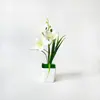 Flores Artificiales de Mini Perfume Simuladas de Lirio para Decoración del Hogar, Adornos de Escritorio y Accesorios de Fotografía