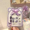 Adesivos de Unha Sanrio para Crianças, Arte de Unha Fofa e Divertida, Peças de Unha para Estudantes, Peças de Unha Doces, Unhas Vestíveis para Crianças