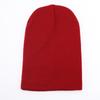 Comercio Exterior Color Sólido Gorro de Punto para Mujer Otoño e Invierno Combinación Total Placa Ligera Color Sólido Acrílico Lana Gorro para Hombre Estilo Coreano Gorro Pulóver Añade Pequeño