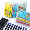 Bolsa de tinta apagável com luz da manhã para alunos do ensino fundamental caneta especial bolsa de tinta preta bolsa de tinta substituível universal 3,4 mm tinta azul