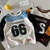 Camiseta con Estampado de Letras para Niños, Manga Larga para Niños, Colección Otoño 2026, Top con Estampado de Estrellas para Niños Pequeños, Camiseta Básica Pura de Algodón para Bebé, Elegante para Niñas
