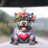 Colgante Navideño 2D Nuevo y Creativo Acrílico Plano Colgante para Espejo Retrovisor de Coche Accesorios para Mochila Regalos Colgantes