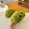 Chinelos de Pelúcia para Comércio Exterior Feminino para Uso Externo Primavera e Outono Novo Estilo Celebridade da Internet Super Quente Tendência Verão Sola Grossa Antiderrapante Quente Chinelos de Algodão Feminino