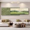 El hogar tiene un sofá de respaldo, fondo, pared, pintura decorativa, estilo nórdico, sala de estar, pintura de paisaje, luz, lujo, pintura colgante, pintura superpuesta
