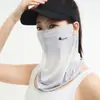 Mascarilla de Protección Solar de Verano para Mujer, Protección Solar para Ciclismo al Aire Libre, Protección UV, Toalla Facial de Seda Helada Fina Transpirable para Protección Solar, Transfronterizo