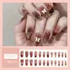 Unhas postiças atacado ferramentas de nail art pontas de unhas postiças produto acabado removível fosco fofo faz a pele parecer clara adesivos de unha de desenho animado