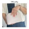 Bolsa de Cosméticos de Cuero PU Bolsa de Almacenamiento Bolso de Mano Semi-Circular Cruzado para Viaje Bolsa de Artículos de Tocador Impermeable Comercio Exterior En Stock