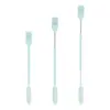 Novo mini raspador pontudo de silicone, espátula pequena para preparação de molhos e cosméticos, com gancho para pendurar, raspador retrátil