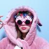 Adereços de Foto Criativos e Únicos Óculos de Sol Estilo Coreano Aniversário Fofo Festa a Fantasia Óculos de Letras Moda