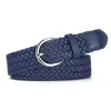 Hebilla de Pin Estilo Coreano Vintage Tejido a Mano Sin Agujeros Cinturón Ancho para Mujer Venta al por Mayor Versátil Europeo y Americano Cinturón para Vestido y Pantalón para Mujer