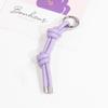 Nuevo Colgante para Llavero de Cuero DIY, Encanto de Bolso Tejido con Cuerda de Cuero de Color Caramelo Simple de Nicho, Decoración Versátil con Cuentas