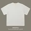 Verão Novo 320g Pesado Fio Duplo Algodão Puro Manga Curta Unissex Solto Casual Ombro Caído Estilo Americano Marca Tendência Camiseta Personalizada