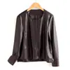 Chaqueta de piel de oveja elegante para primavera, otoño e invierno, nueva, de alta calidad, temperamento, ropa para mujer, para ir al trabajo, adelgazante, talla grande, chaqueta casual