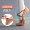 Sapatos de dança de pano elástico transfronteiriço respiráveis para dança meninas profissionais ballet sapatos de prática sem cadarço forma de ioga