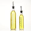 Botella cuadrada de vidrio verde oscuro para aceite 500ml Botella marrón para aceite de oliva botella para salsa de soya vinagre traje olla de vidrio para aceite fabricante