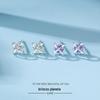 Brincos Planeta Dopamina de Verão Estilo Coreano Brincos de Prata de Lei S925 Brincos Simples de Diamante Céu Estrelado para Mulheres Atacado