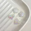 Acrílico Colorido UV Revestido Duas Cores Brilhante Coração Estrela de Cinco Pontas DIY Corrente de Celular Pingente Chaveiro Material