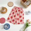 Camiseta de Manga Curta para Meninas Doce 2026 Novo Estilo Conjunto Versátil Top Infantil Casual Calça de Pernas Largas Floral Verão
