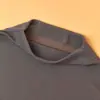 Camada base sexy de alta qualidade para o início do outono, em malha, gola semidecotada, pulôver, camiseta de manga comprida, top base fino feminino