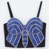 Amazon Tubo Superior Brillante de Diamantes con Cuentas Hueso de Pez Moldeador Ropa Exterior Sujetador Espolvoreado Barra Ropa de Actuación Fruncido Industria Pesada Tirantes de Mujer de Moda