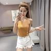 J017 2023 Nuevo Estilo de Ropa de Verano con Tirantes Cortados en la Espalda, Chaleco Básico para Mujer Fácil de Combinar