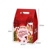 Embalagem para assados de Natal bolsa de papel portátil caixa de embalagem crocante de floco de neve doce nougat biscoitos caixa pequena de mão