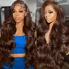 Comercio Exterior Transfronterizo Moda Europea y Americana Peluca Borgoña Más Vendida Encaje Frontal 13*4 Cabello Largo Rizado Ondulado Grande Peluca Completa para la Cabeza