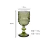 Venta al por mayor transfronteriza Vidrio de espíritu repujado retro Vidrio colorido Copa de vino blanco Copa de boda Copa de vino engrosada 0.05kg Copa