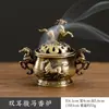 Novo Bule de Liga de Cobre Estilo Chinês Cinco Bênçãos Cabaça Leque Incensário de Aladim Pequenas Pastilhas de Incenso Nuvem Auspiciosa Areia de Agarwood Sândalo