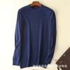 Suéter masculino de lã gola redonda outono e inverno suéter de lã pura regular cor sólida tamanho grande suéter de cashmere atacado
