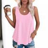 Europa y Estados Unidos transfronterizo 2024 primavera y verano Amazon estación independiente nueva camiseta de manga corta suelta sin mangas con cuello redondo de comercio exterior en stock