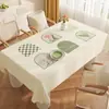Toalha de Mesa Morandi Impermeável e à Prova de Óleo, Não Lavável, Luxo Leve, Sensação de Alta Qualidade, Resistente a Arranhões, Resistente ao Calor, Novo Modelo 2025