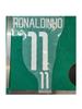 2002 Brasil Visitante Atuendo para Adultos Artículos B Número 11 # Camiseta Ronaldinho Número Letra Número de Transferencia Térmica Transferencia Térmica
