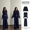 Conjunto de Sudadera Deportiva Casual con Chaqueta y Pantalones para Mujer Otoño Súper Bonito Conjunto Completo Atuendo Estilo Coreano Cardigan Mujer