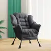 Sofá Perezoso Individual Hogar Ocio Silla para Computadora Silla para Dormitorio Estudiantil Sofá Pequeño para Dormitorio Silla Mecedora con Respaldo para Balcón