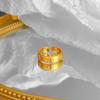 Pulsera Anillo de Calabaza Hueca Cepillada Nuevo Chino Retro Fulu Anillo Abierto para Novia