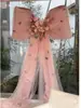 Cortina de Gaze Macia Rosa Claro Rosa Bem-Vindo de Casamento Fundo Cascata Gaze Salão de Beleza Espaço Privado Arranjo Cortina de Gaze