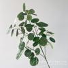 Planta Verde Artificial Hoja Redonda Individual Eucalipto Artificial Eucalipto Artificial Flor Flor de Boda Realista de Alta Gama Exportación
