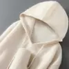 Nuevo Sudadera con Capucha Casual Suave para Hombre de Lana Pura Invierno Otoño Sudadera con Capucha Holgada Tejido de Punto Manga Larga Top Versátil